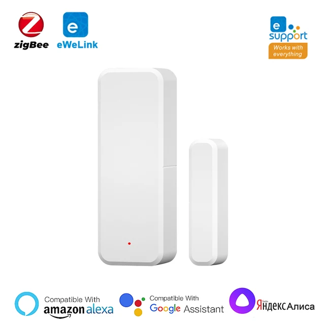 eWelink Zigbee Smart Door And Window Sensor APP Remote Monitoring Home Security Works With Alexa Google Assistant Yandex Alice 1