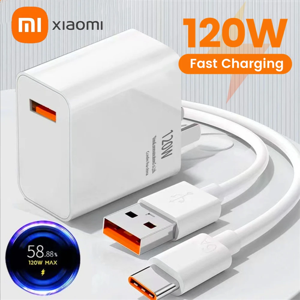 Xiaomi Original 120W Ricarica Rapida Max Caricatore Usb Tipo C Cavo Xiaomi 13 Ultra Pro Poco F5 Redmi Note 13 Pd Accessori Per Telefoni