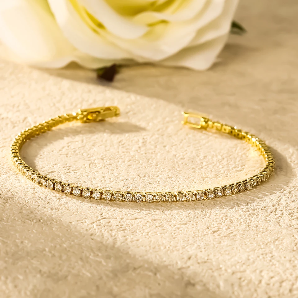 ZAKOL 1/3pcs Gold Color Stainless Steel Bracelets Trendy Sparkling Zircon Inlaid Non-fading Bangle Stacking Jewelry 5