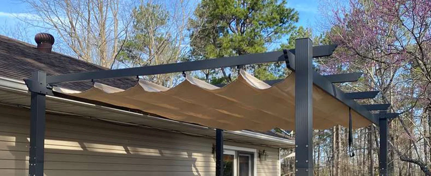 retractable pergolas for patios 10x13 with canopy outdoor metal backyard aluminum gazebo purple leaf