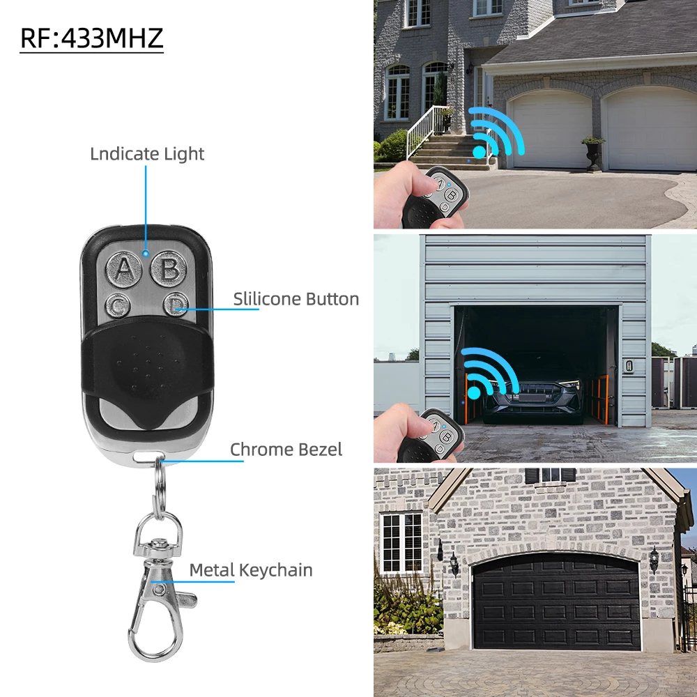 Clone DTM Garage Gate Remote Control Door Opener 433.92MHz Fixed Code 3