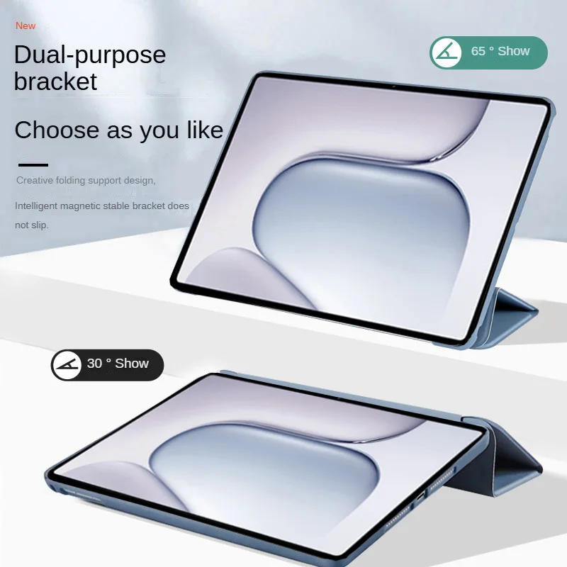 Enhanced Magnetic Fold Stand Tablet Case - Premium PU Leather and Soft Silicone Back Cover, 12.1 inch