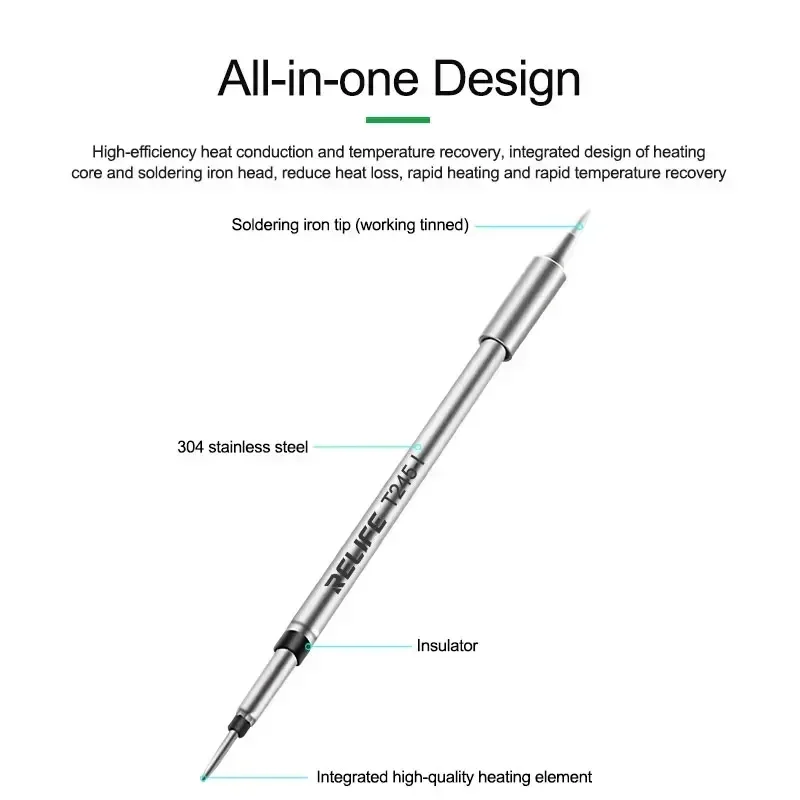 Soldering Iron Tips RELIFE C245 K/IS/I/SK Soldering Iron Tips Lead Free Heating Core Compatible JBC Sugon GVM Aifen Aixun soldering station Handle