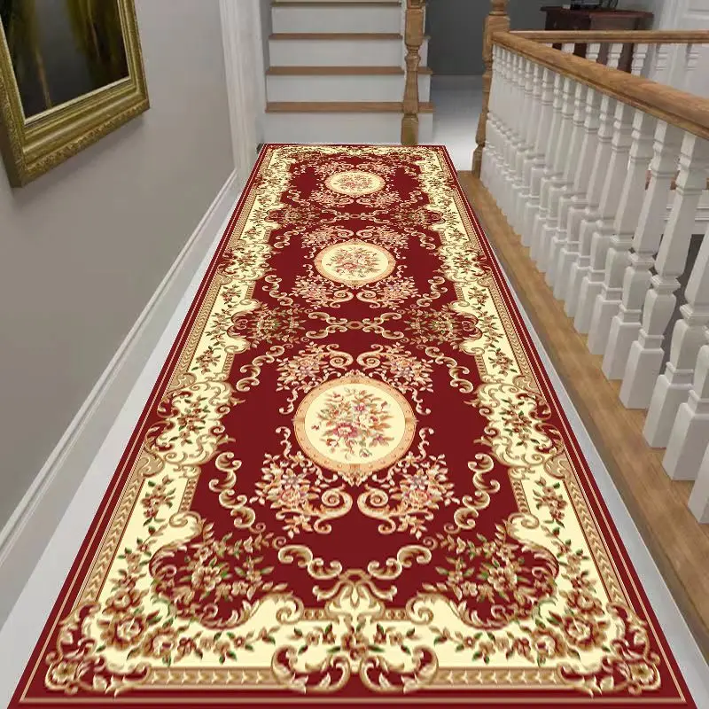 

Luxury European Aisle Corridor Carpets Lobby Hallway Villa Long Runner Long Strip Area Rugs Living Room Home Decor Entryway Mat