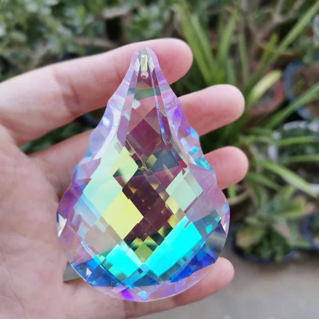 Szivárványos Kristályprizma Üveg Lógó Napsütő Csillár Alkatrészek Medál Gyöngyök Koszorú Otthoni Esküvői Dekoráció Dísz Napsütők - Image 3