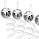  Mirror Disco Ball Straw silver 70's decorated straw Mini disco Straw decorated Disco party decorated wedding birthday 