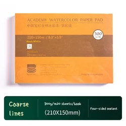 Premium Artist Watercolor Paper - 20 Sheets, 100% Cotton, 300gsm, Hand-Painted Graffiti Painting Book (300g A5 coarse)
