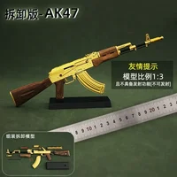 Alloy 1: 3 Mini AK47 Sniper M416 Detachable Submachine Gun Barrett Model Metal Pistol Weapon Assembly Toy Boys Gifts 2