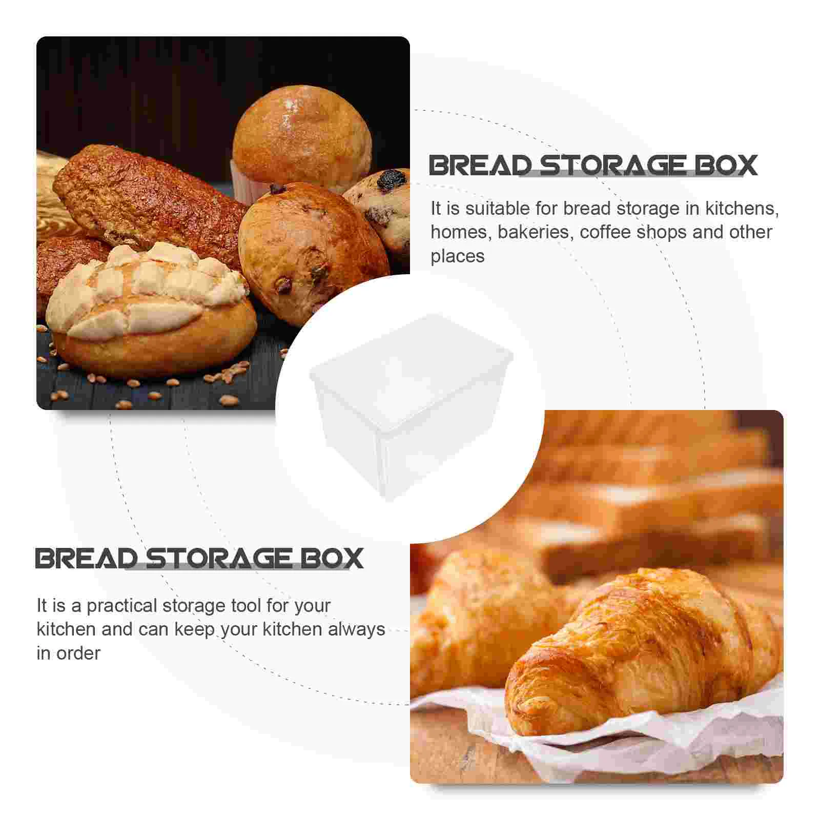 Bread Container Storage Box Cake Case Containers Dispenser Refrigerator  Kitchen Clear Keeperloaf Holderairtight Bin Buddy Toast