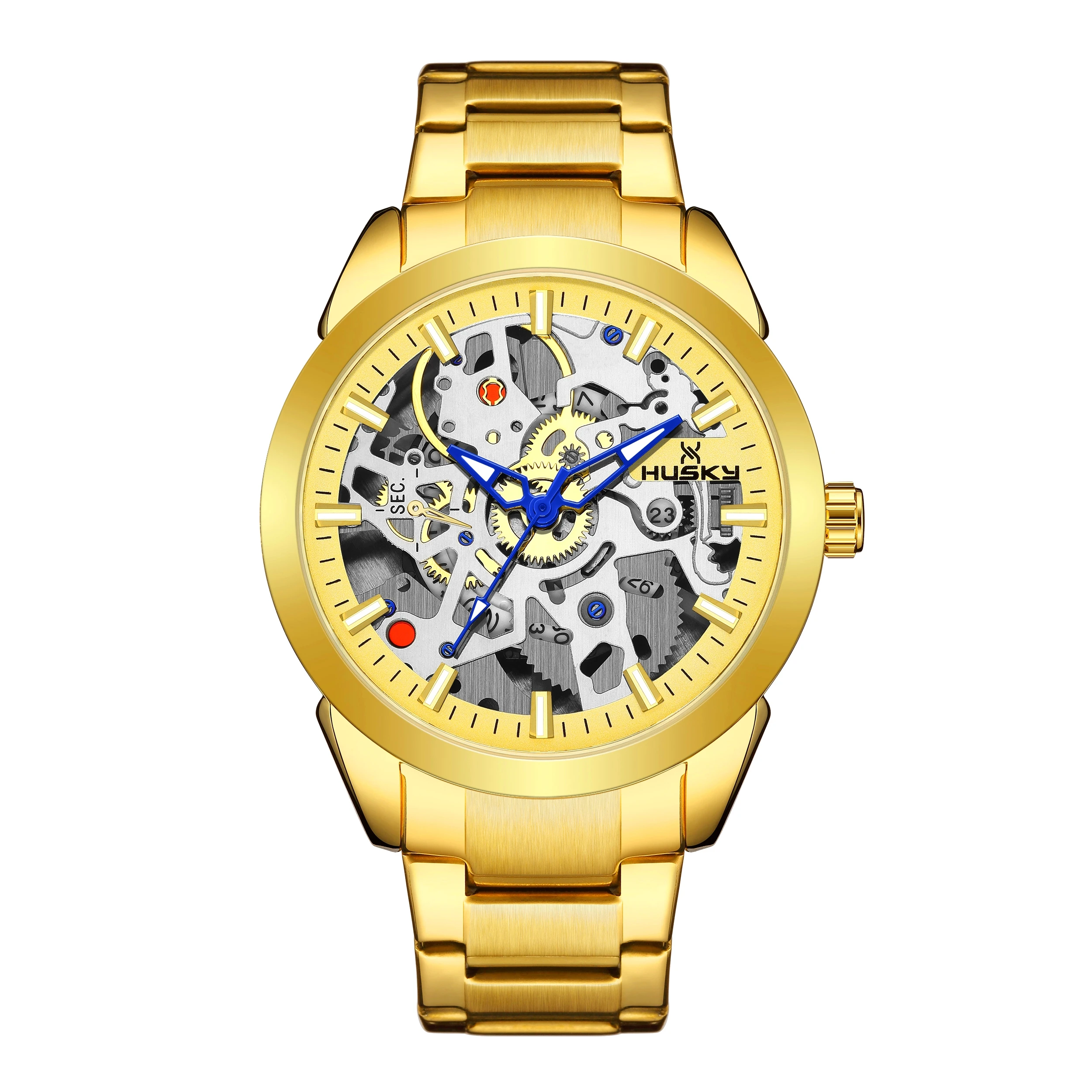 2023 Luxury Men Watch Fashion Men's Quartz Wristwatch Classic Brand Gold Dial Watches Business Man Clock