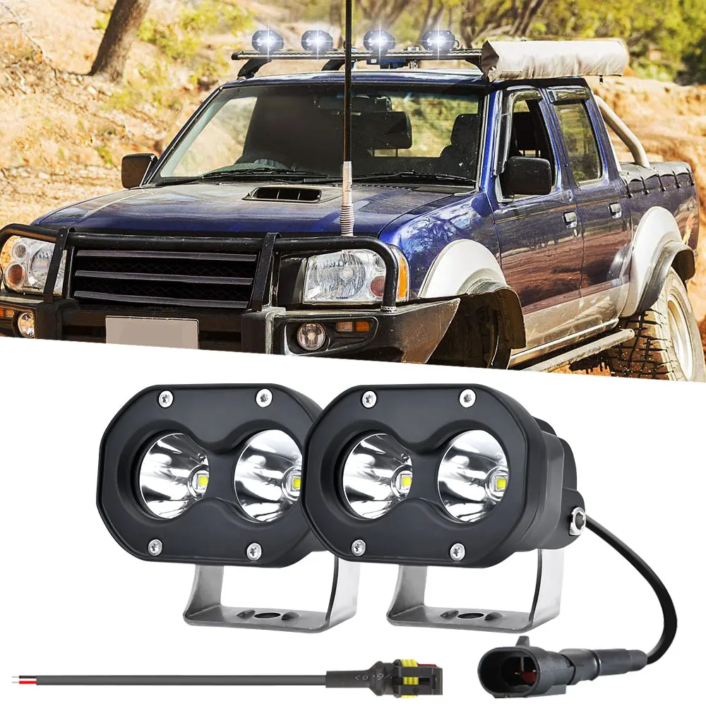 

LED Motorcycle Binocular Light Car Daytime Running Lights Led Lights for Vehicles Off-road Wrangler A-pillar Vehicle Spotlight
