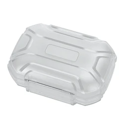 Opansten Premium Aluminum Alloy Waterproof Earphone Storage Case (Transparent white)