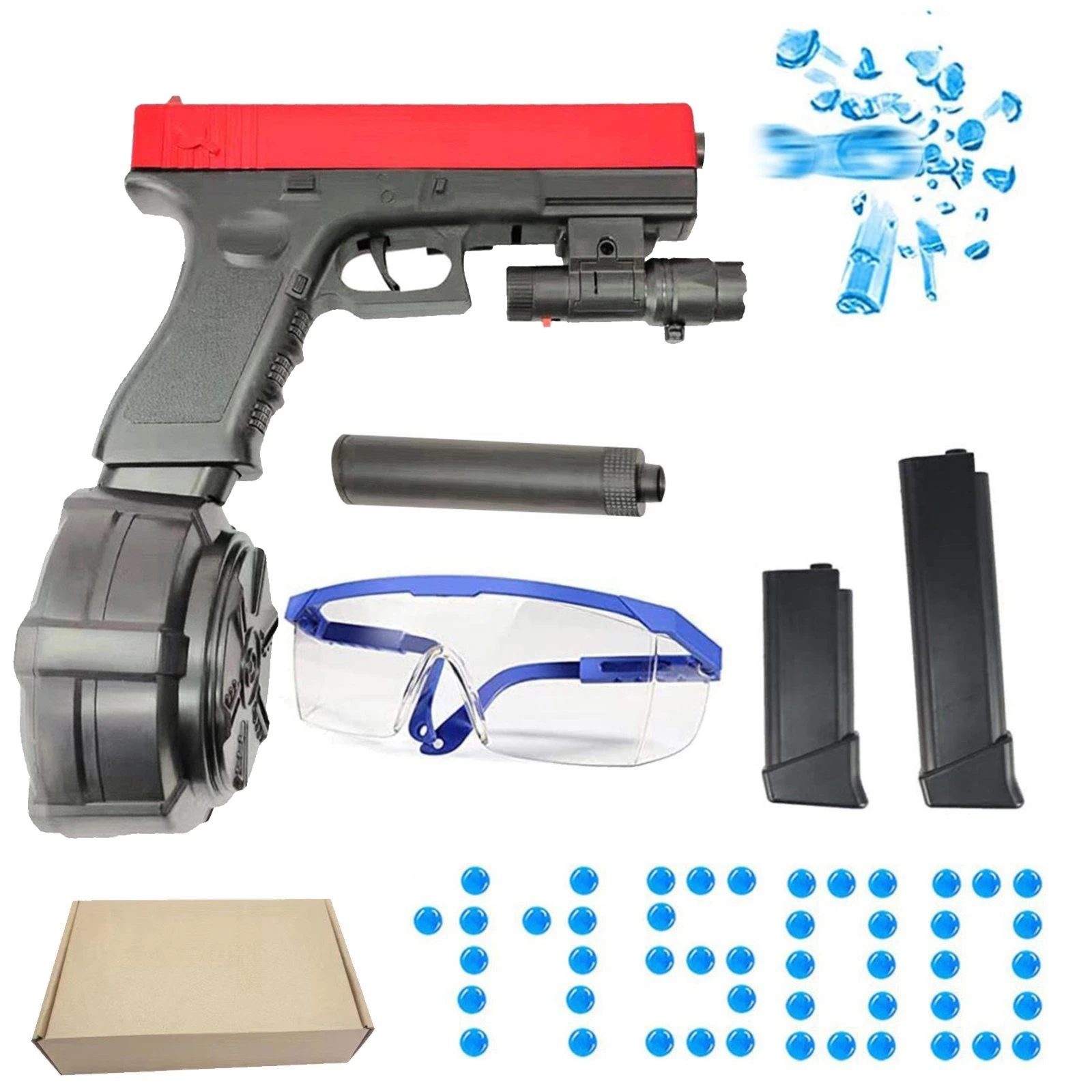 Glock Gel Blaster With Drum Unboxing 2022 Electric Splatter Ball Toy