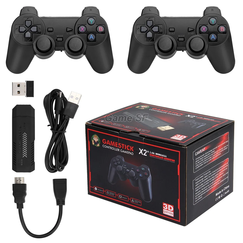 

X2 Plus Vedio Game Console with Dual Wireless Controller HD-Out Display 40000Games Multiple Emulators for PSP/MANE/MD/NES