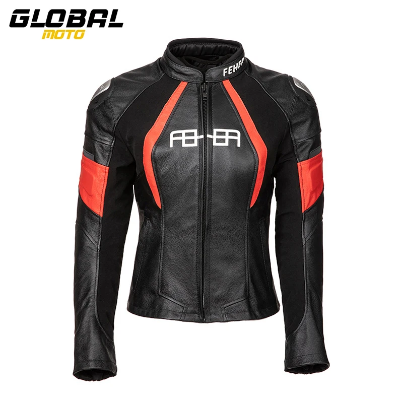 Women Motorcycle Jacket Winter Warm Anti Drop Moto Leather Jacket Wear Resistant Motocross Riding Protective Clothing