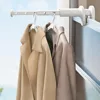Folding Clothes Drying Rack Window Clothes Rack Foldable Clothes Hanger Drying Rack Rod for Hotel Suitable for Travel 3
