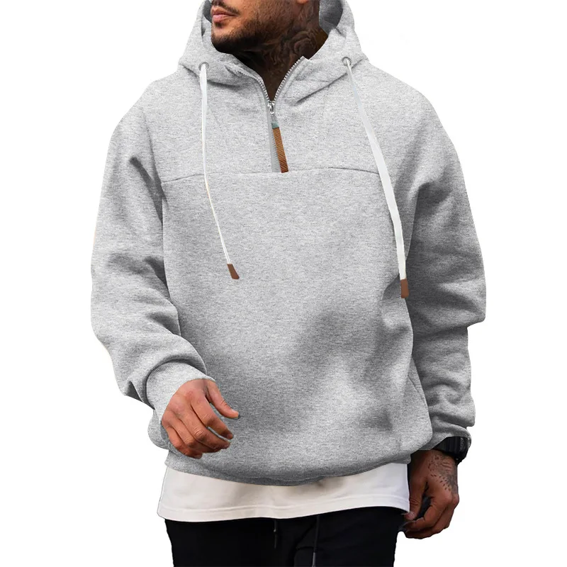 Mens Thick Hooded Sweatshirt Casual Autumn Winter