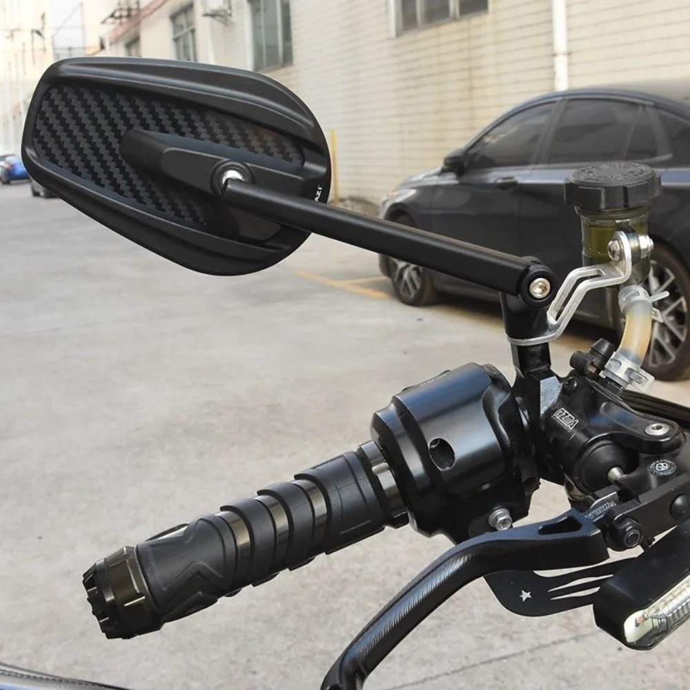 알루미늄 합금 카본 파이버 오토바이 후방 미러 유니버설 사이드 미러 Z650 Z750 Z800 Z900 Z1000 VERSYS 650 CB1300 CB400용