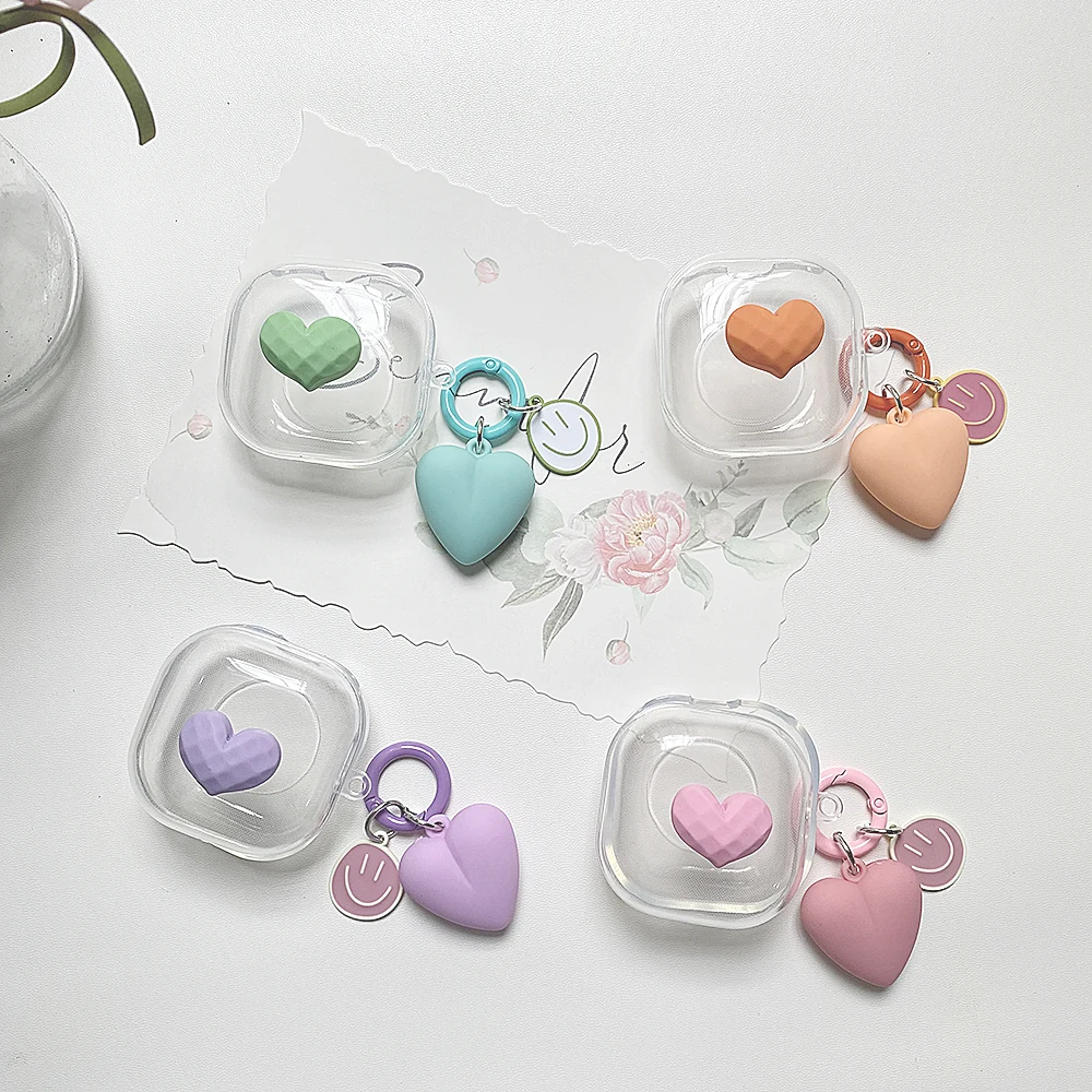 Cute Love Case For Oneplus Buds Pro Case High Quality Transparent Tpu Silicone Earphone Cover Pendant Box For Oneplus Buds Cover