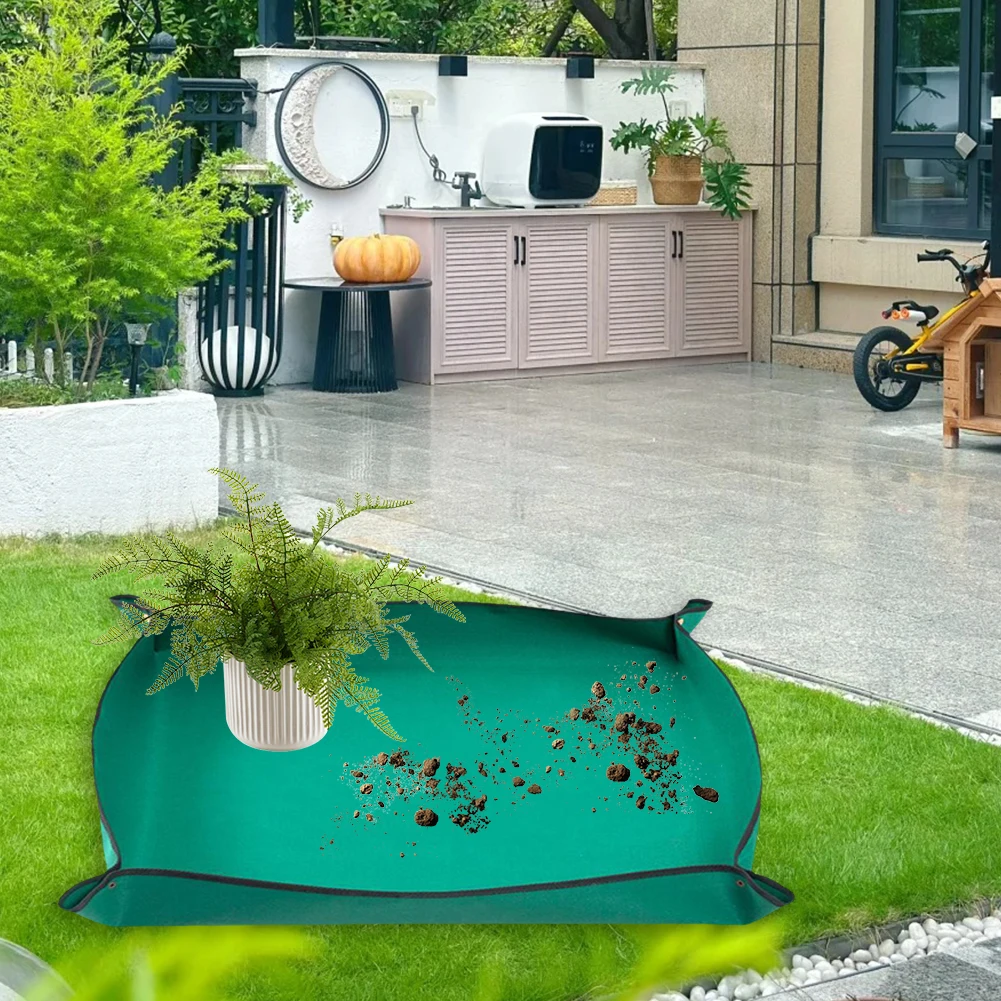 Plant Repotting Garden Mat Waterproof Transplanting Mats Indoor Succulent Potting Mat Portable Gardening Soil 75cmx100cm