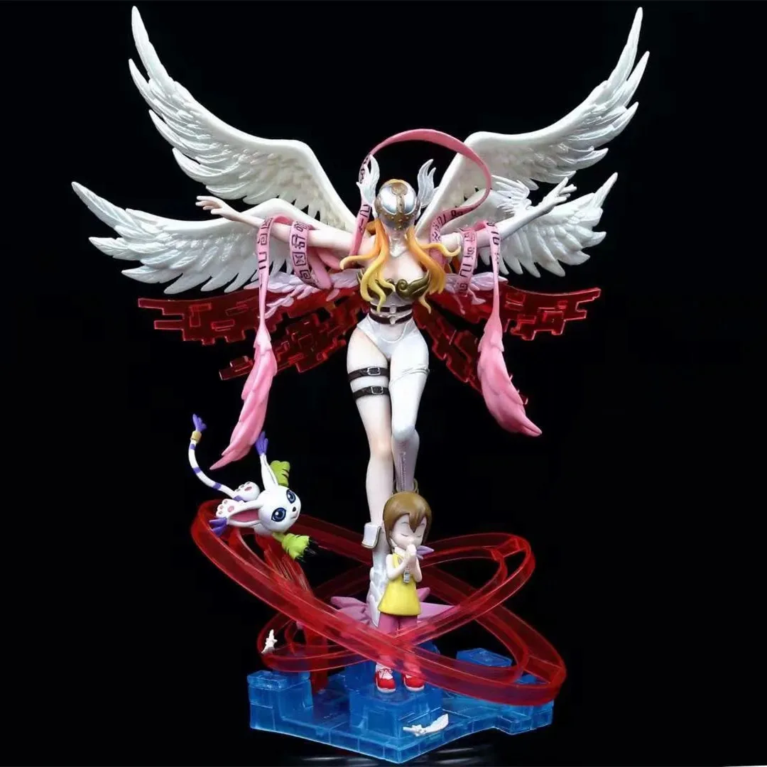 

Аниме Digimon Приключения Yagami Hikari Angewomon Tailmon ПВХ экшн-фигурка Коллекционная модель кукла игрушка 36 см