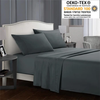 Set di lenzuola king size semplice di alta qualità Set di lenzuola con angoli morbidi e confortevoli Copriletto Queen resistente Coprimaterasso 1