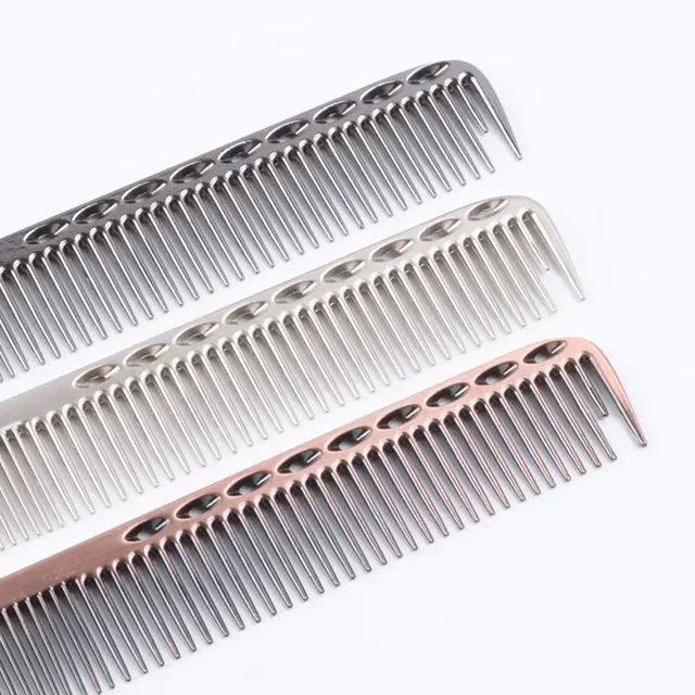 Space Aluminuml Hair Comb Pro Hairdressing Combs расческа для волос Hair Cutting Dying Hair Brush Barber Tools Salon Accessaries 6