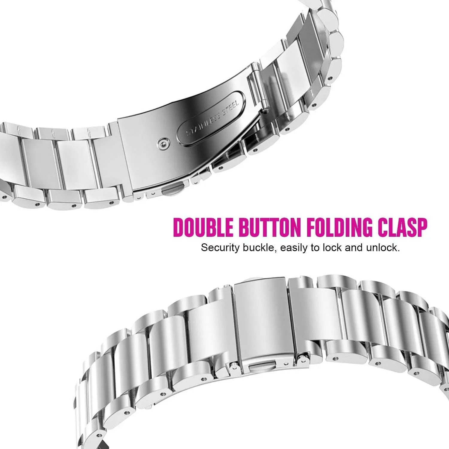 Stainless Steel Quick Release Replacement Wristband Bracelet