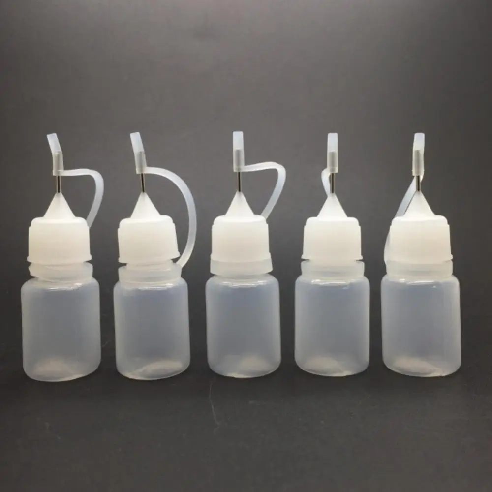 Needle Dispenser Bottle Refillable Bottle Refillable Spray Bottle Refillable Empty Bottle Refillable Cosmetic Bottle Refillable Bottle Set Cosmetic Bottle Set 5pcs 5/10/20/50ML Resuable Needle Tip Glue Applicator Plastic Bottle For Paper Craft