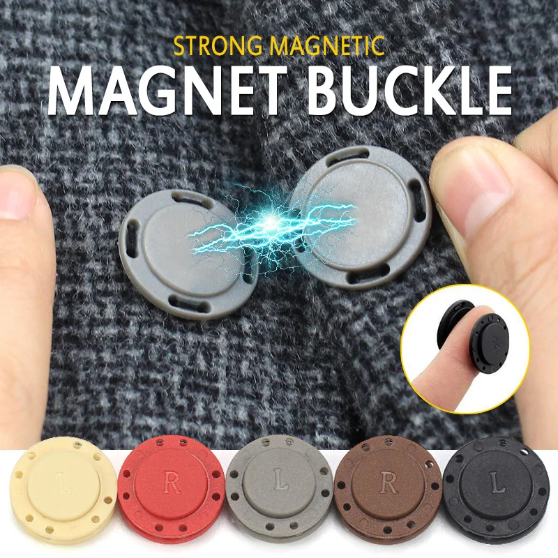A pair Invisible Magnet Button for Sewing Supplies Jacket Cardigan Concealed Buckle Handwork Clothing Decoration Craft Supplies