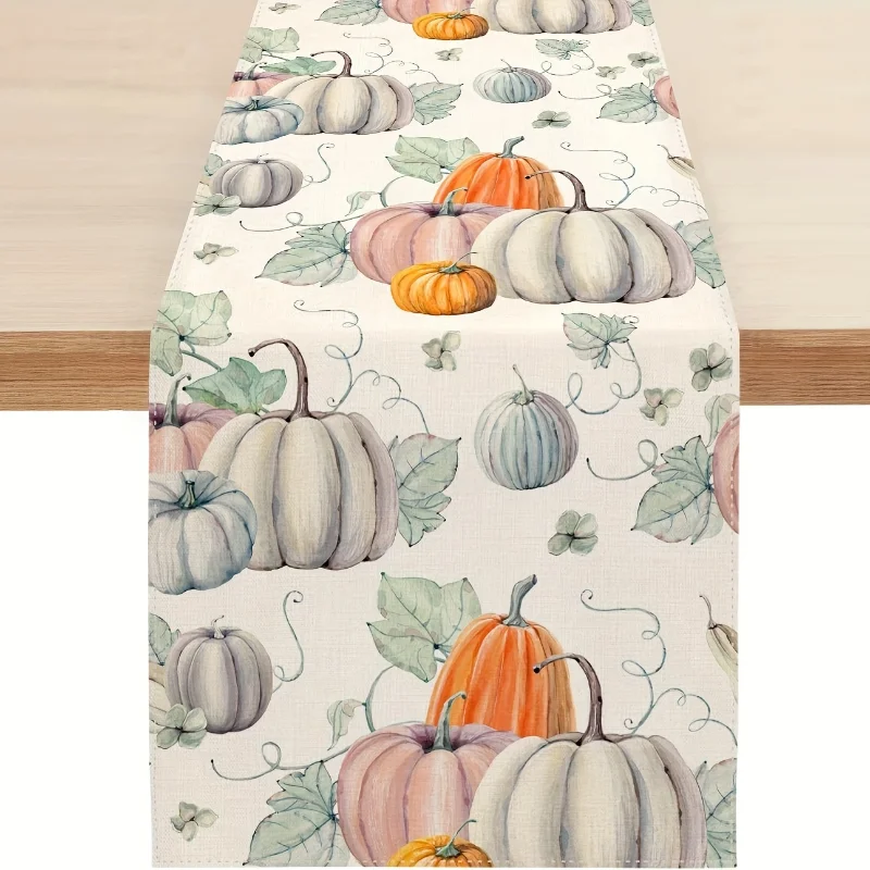 

Table Fall Table Runner Harvest Holiday Rustic Vintage Thanksgiving Pumpkin Fall Leaf Tablecloth Home Decor Dresser Scarf