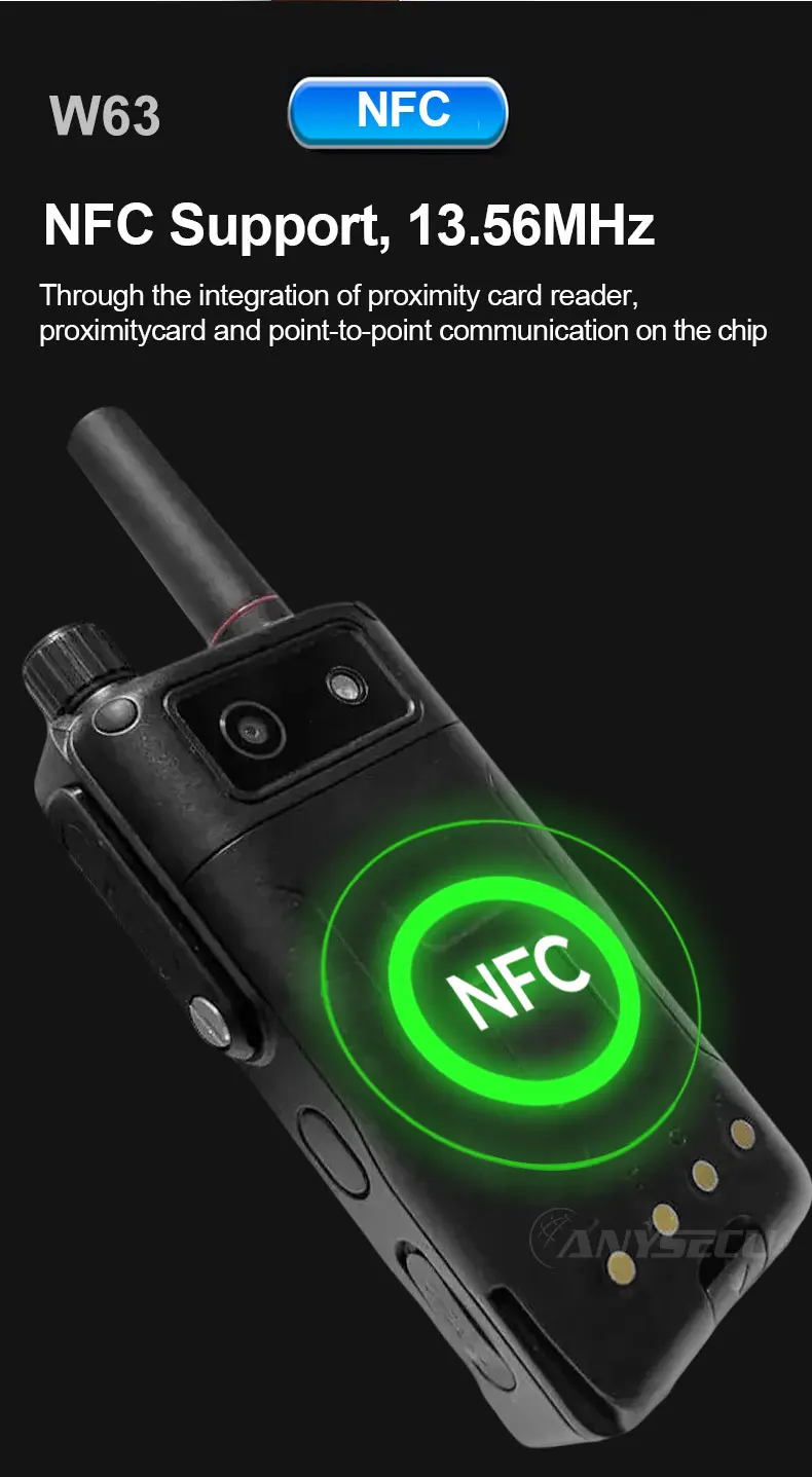 W63 IP68 Waterproof 4G Network Radio Android 9.0 NFC GPS POC Walkie Talkie Work