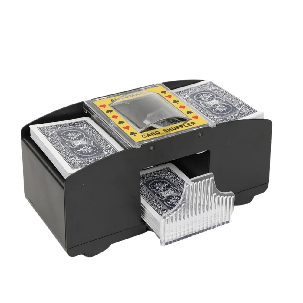 Description Picture 6 of itemAutomatic Poker Card Shuffler Battery Operated Electric Poker Shuffler Holds 1-2 Decks of Cards Black For Party Entertainment