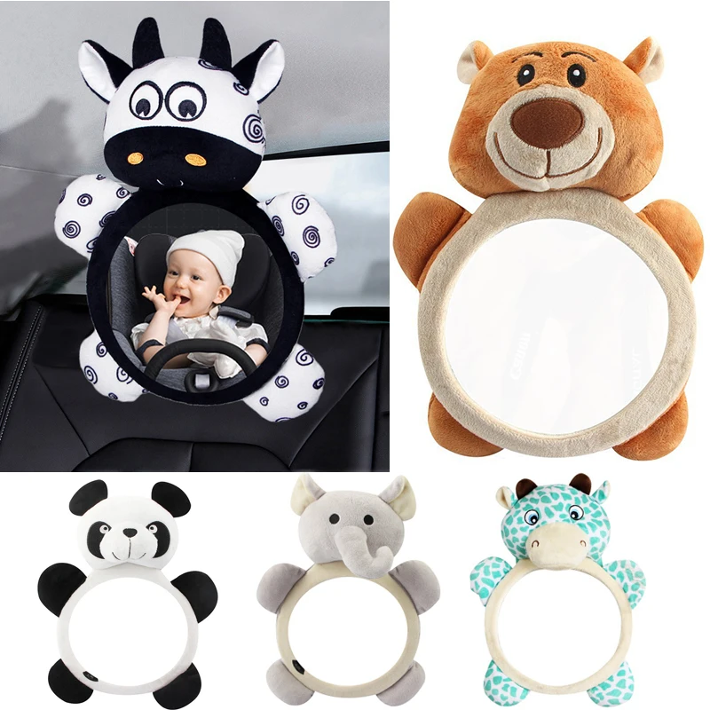 Black White View Back Seat Mirror Baby Car Mirror Safety Seat Headrest Rearview Baby Facing Rear Ward Car Kids Monitor