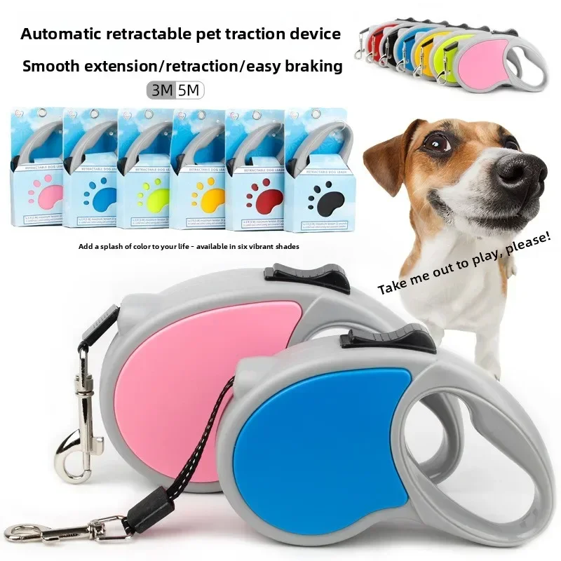 Durable and Stretchable Pet Leash, Suitable for All Dog Breeds, Equipped with A Universal Automatic Anti Pinch Pet Leash