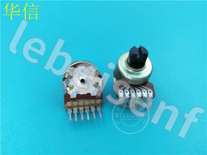 

20pcs RK1212G Vertical rotary potentiometer C50K / double potentiometer handle length 5MMF / 6 pin