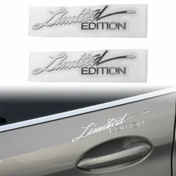 2x Car Motorcycle Stickers Silver Limited Edition Logo Emblem Badge Metal Sticker Decals Car Accessories 1