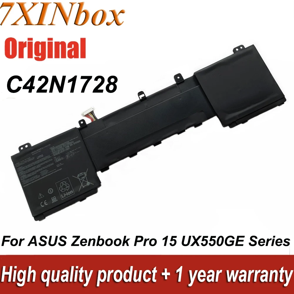 Nuova Batteria Per Laptop C42N1728 15.4V 71Wh Per Asus Zenbook Pro 15 Ux550Ge Ux550Gex Ux550Gd Ux550Gdx Ux580Gd Ux580Gdx Ux580Ge Series