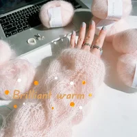2pcs/25g Extra Soft Mohair Yarn，Warm Baby Wool Yarn，for Hand Knitting Sweater and Shawl DIY Material Supplies Crochet Yarn 2