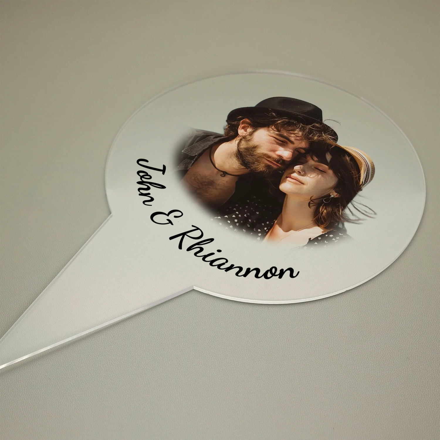 Custom Photo Wedding Cake Topper with Names 5 | Custom Photo Wedding Cake Topper with Names 5