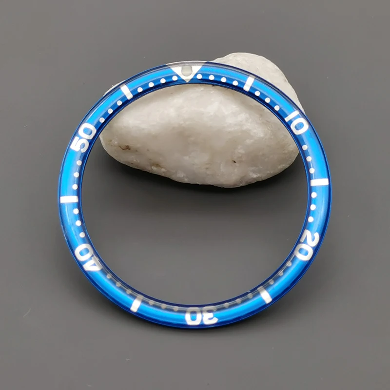 Flat Resin Aluminium Bezel Insert for Watch Cases - 39mmx32mm