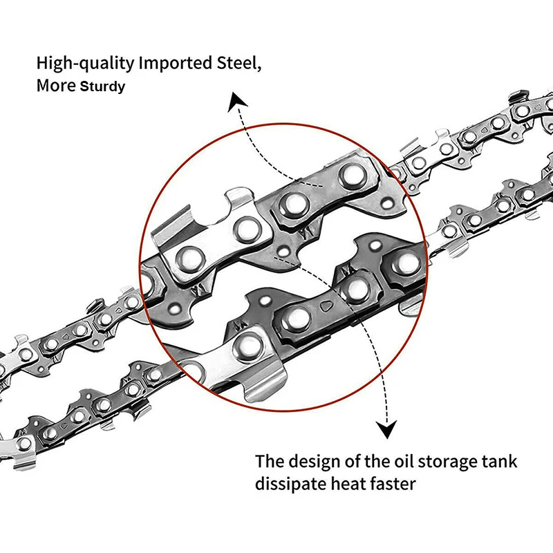 Chainsaw Chain 2/3/4 PCS 8 inch Metal Chainsaw Chain 1/4