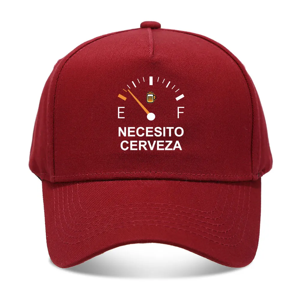 NECESITO CERVEZA Spanish Print Baseball Caps Street Creative 5 Panel Hat Casual Lightweight Curved Brim Cap Unisex Trucker Hats 5