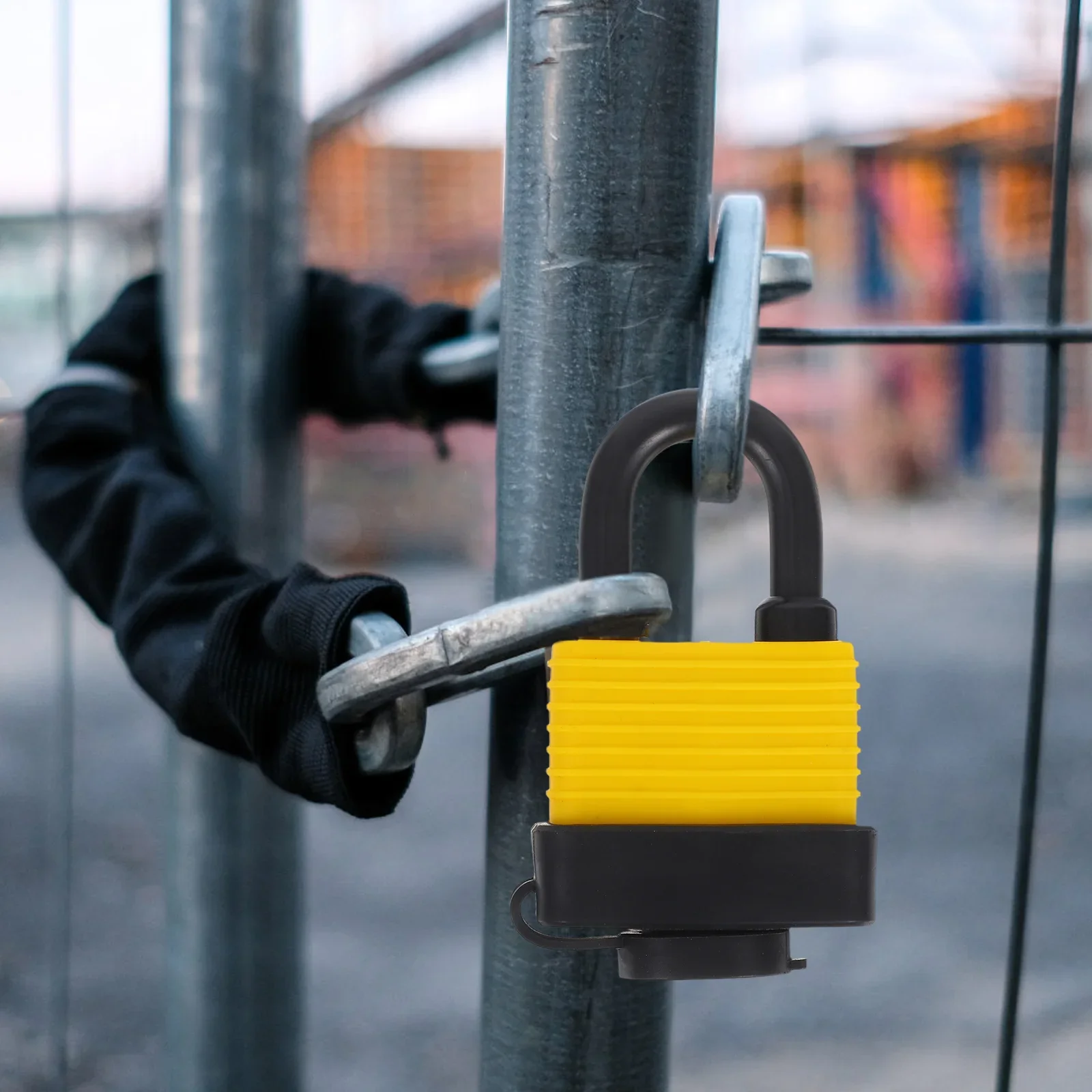 4-Pack Small Padlocks With 12 Same Keys - Keyed Alike Outdoor Locks With Plastic Shell For Gym, Gate & Locker - View #5