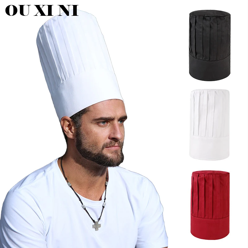 Hotel unisex Chef top hat Catering Cooking Caps Restaurant Man Kitchen