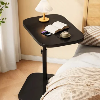 Tavolino da Caffè Regolabile in Altezza con Piano Sollevabile, Tavolino Laterale in Legno Ingegnerizzato, Comodino Multiuso per Soggiorno e Camera da Letto