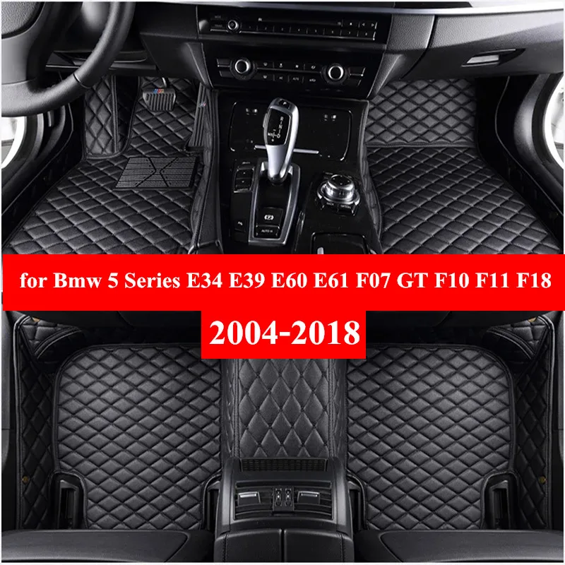 

Car Floor Mats For Bmw 5 Series E34 E39 E60 E61 F07 GT F10 F11 F18 2004-2018 Custom Foot Pads Automobile Carpet Cover