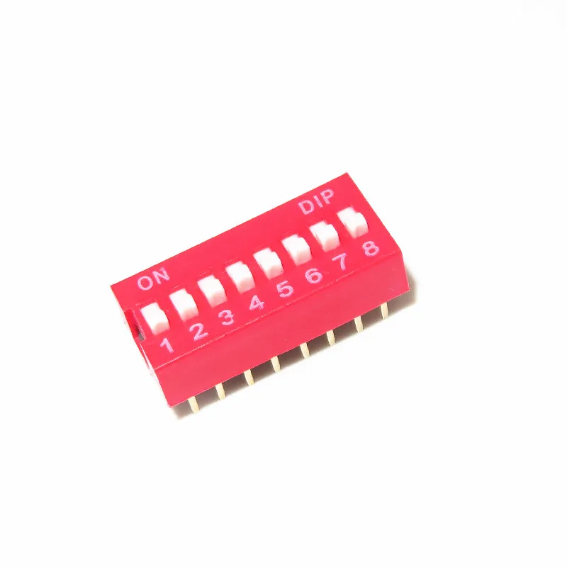 Enhanced Slide Type Toggle Switch Module - 10PCS Red Pitch DIP Snap Switch, Multi-Bit Options