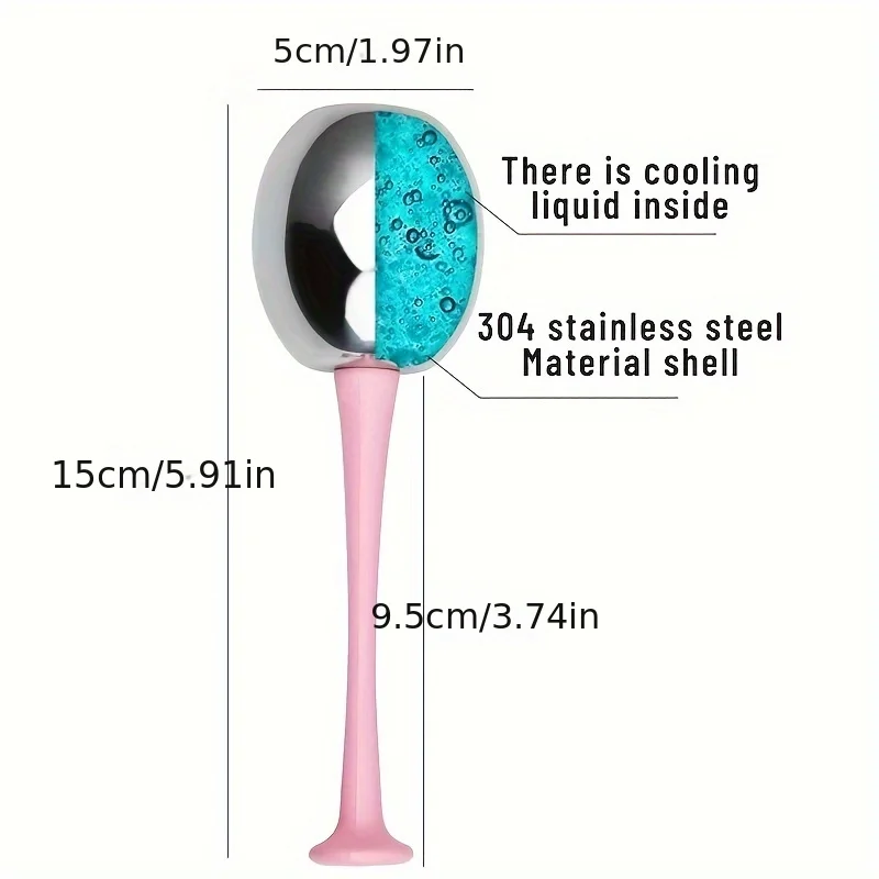 Facial Ice Globes Stainless Steel Cooling Cryo Facial Spa Globes For Anti Aging Face Eye Massager Skin Care Tool For Beauty Care