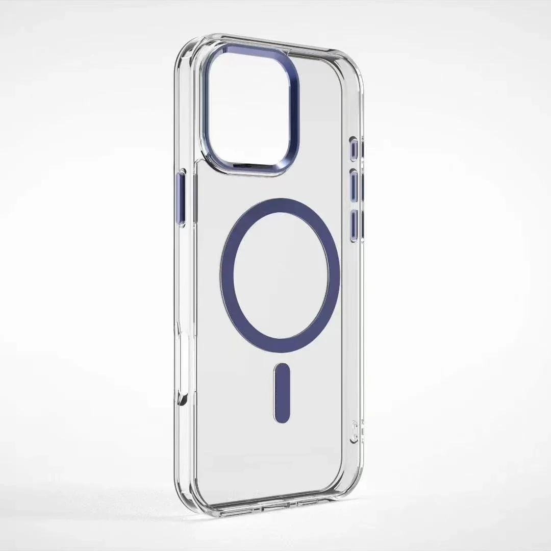 Luxury Magnetic Clear Case with Magsafe Compatibility - Shockproof & Transparent Cover